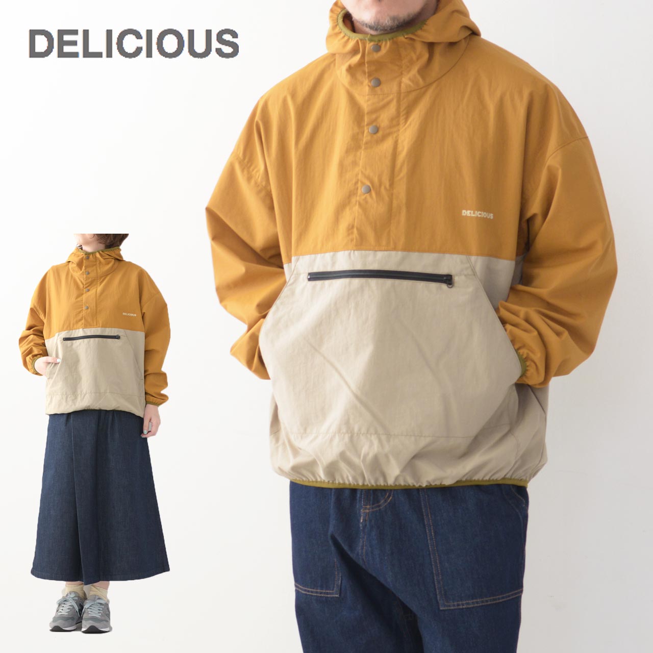 【SALE 50%OFF】DELICIOUS [デリシャス] Nylon Retro Parka [DB3409] ナイロンレトロパーカー・ナイロンパーカー・レトロパーカー・キャンプ・アウトドア・プルオーバー・MEN'S/LADY'S [2022SS]