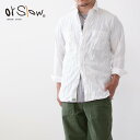 orslow  WORK SHIRT WHITE CHAMBRAY  シャンブレーシャツ ホワイト 白・ワークシャツ・白シャンブレー・大人のワークシャツ・MEN'S 