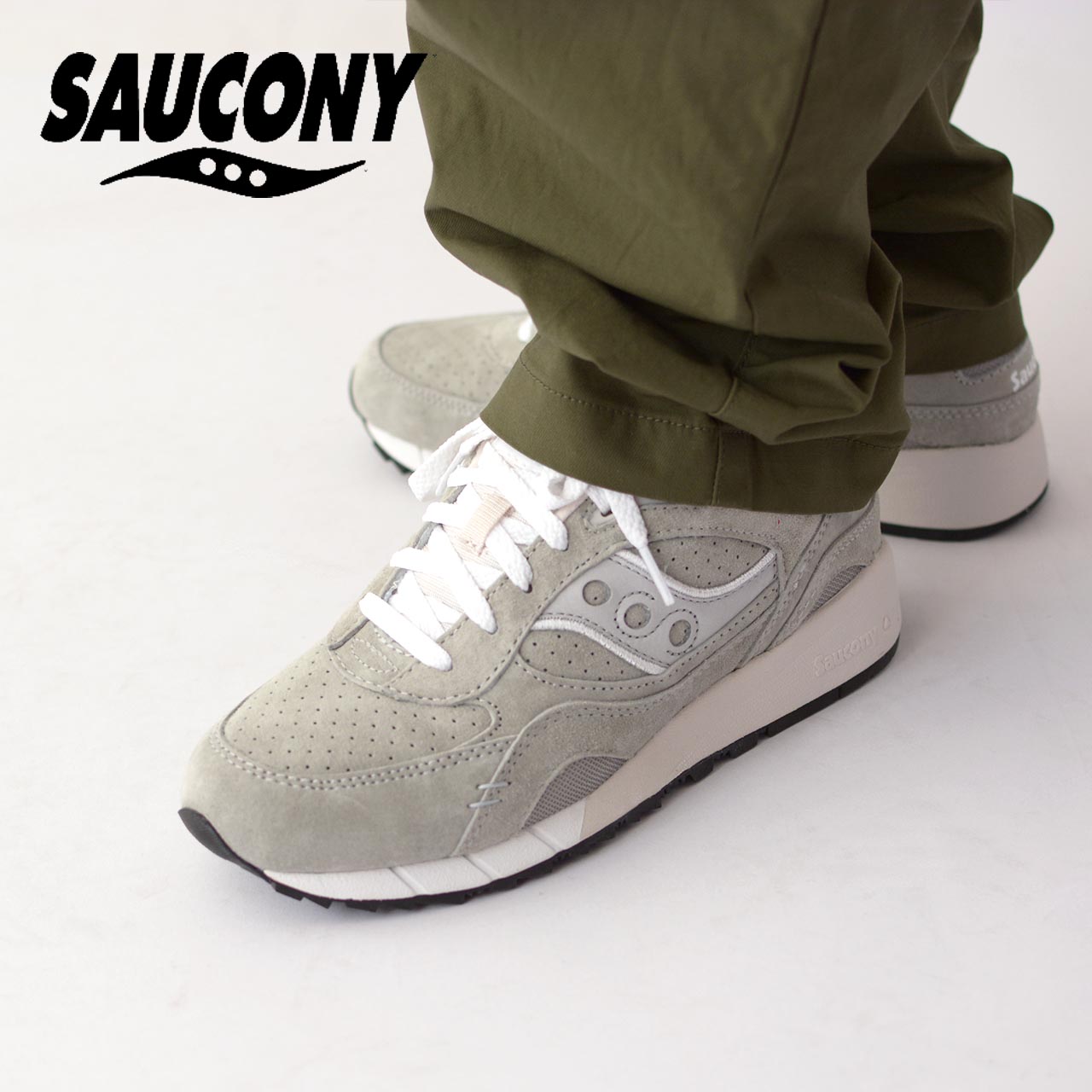 【SALE 30 OFF】SAUCONY サッカニー SHADOW 6000 s70662-4 シャドウ 6000 スニーカー シンプル カジュアル 天然皮革 スウェード ローカット GREY MEN 039 S / LADY 039 S