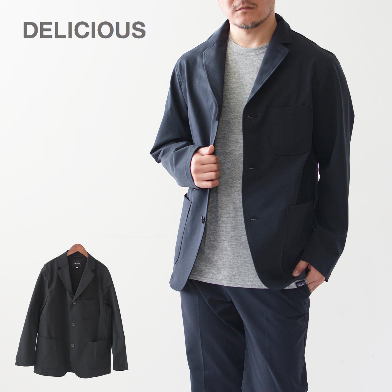 DELICIOUS  Travel Jacket  トラベルジャケット・ 「セットアップジャケット・キレイ目ジャケット」ドレスアップ・MEN'S 