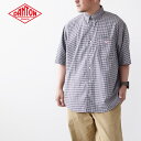 DANTON ダントン M 039 s S/S COOLMAX OXFORD B.D SHIRT GINGHAM DT-B0118CMX 半袖 クールマックス オックスフォード ボタンダウンシャツ ギンガムチェック ヴィンテージシャツ 半袖シャツ メンズ 男性用 紳士 MEN 039 S 2024SS