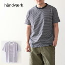 Handvaerk ハンドバーク M 60/2 NEW CREW NECK S/S T-SHIRT BORDER 6540 60/2 クルーネックTシャツ ボーダー ストライプ 半袖Tシャツ ボーダー ストライプ MEN 039 S ルーズシルエット ゆったりシルエット 綺麗目 上品 大人のTシャツ 2024S