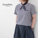 Gymphlex [ジムフレックス] W COMBED COTTON JERSEY T-SHIRTS BORDER [J-1155CH] クルーネック ロゴ刺繍 半袖コットンTシャツ・ボーダー・コットン・綿・LADY'S [2024SS]