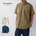 【SALE 20 OFF】Gymphlex ジムフレックス M B.D. SHIRT S/S GY-B0157BIT コットンツイル ボタンダウン半袖シャツ ドロップショルダーシャツ 半袖シャツ ルーズフィット コットンシャツ MEN 039 S 2023SS