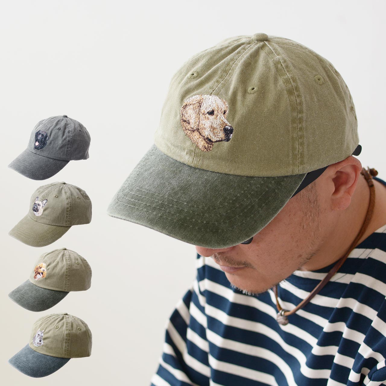 PORT&COMPANY  DOG EMBROIDERY COTTON DAD CAP  ドッグ 刺繍 コットン ダッド・ハット・ベースボールキャップ・コットンキャップ・ロゴキャップ・MEN'S/LADY'S 