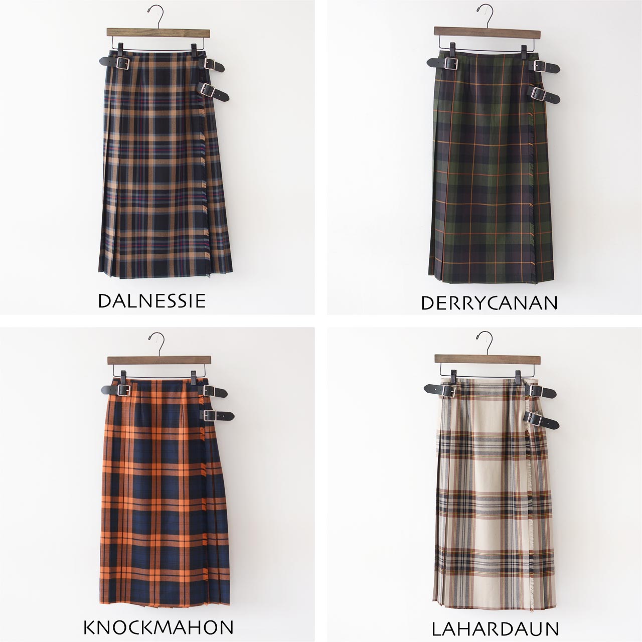 【SALE 20%OFF】O'NEIL OF DUBLIN [オニールオブダブリン] WORSTED WOOL-TARTAN MIDDLE KILT SKIRT [12477] ウーステッドウール タータンミドルキルトスカート・キルトスカート・ミドル丈スカート・タータンチェック・チェックスカート・LADY'S [2023AW] 3