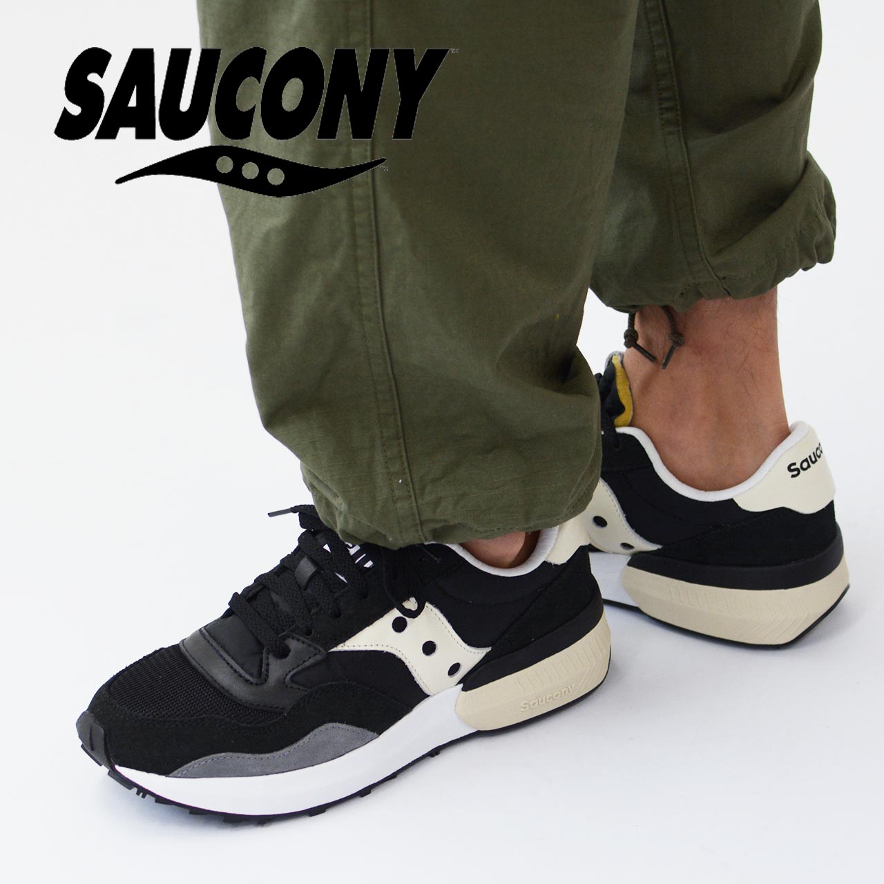 サッカニー スニーカー メンズ SAUCONY [サッカニー] JAZZ NXT [S70790-1] ジャズNXT・スニーカー・シンプル・カジュアル・ローカット・BLACK/CREAM・MEN'S / LADY'S [2024SS]