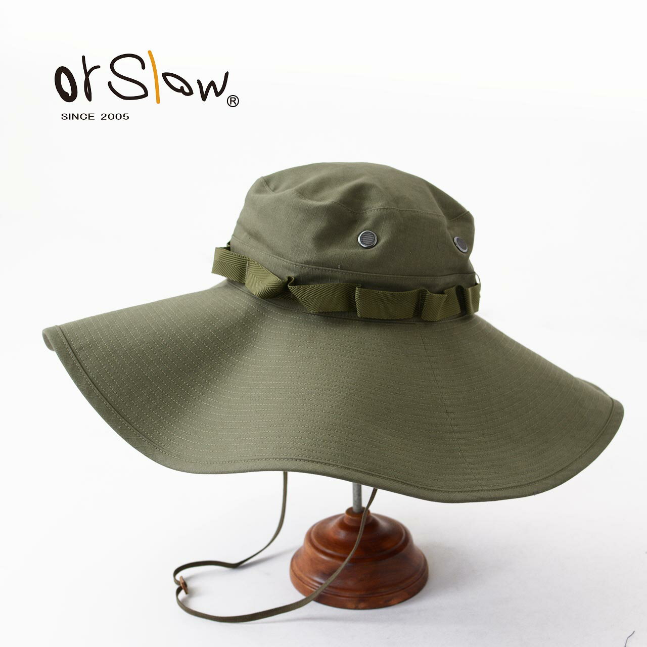 orslow オアスロウ US ARMY WIDE BRIM JUNGLE HAT RIPSTOP 03--023W-76 USアーミーワイドブリムジャングルハット ミリタリーハット コットンハット LADY 039 S 2024SS