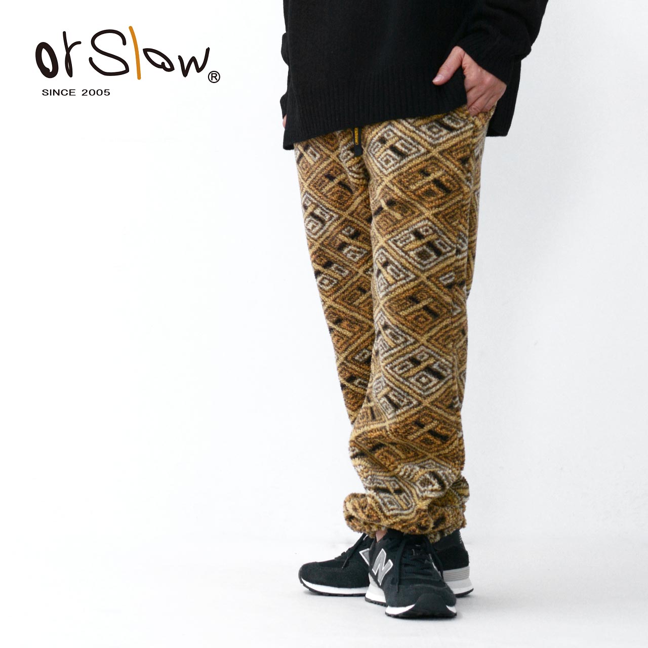 orslow UNISEX AFRICAN PATTERN BOA FLEECE PANTS  ユニセックス アフリカン パターン ボア フリース パンツ・MEN'S/LADY'S 