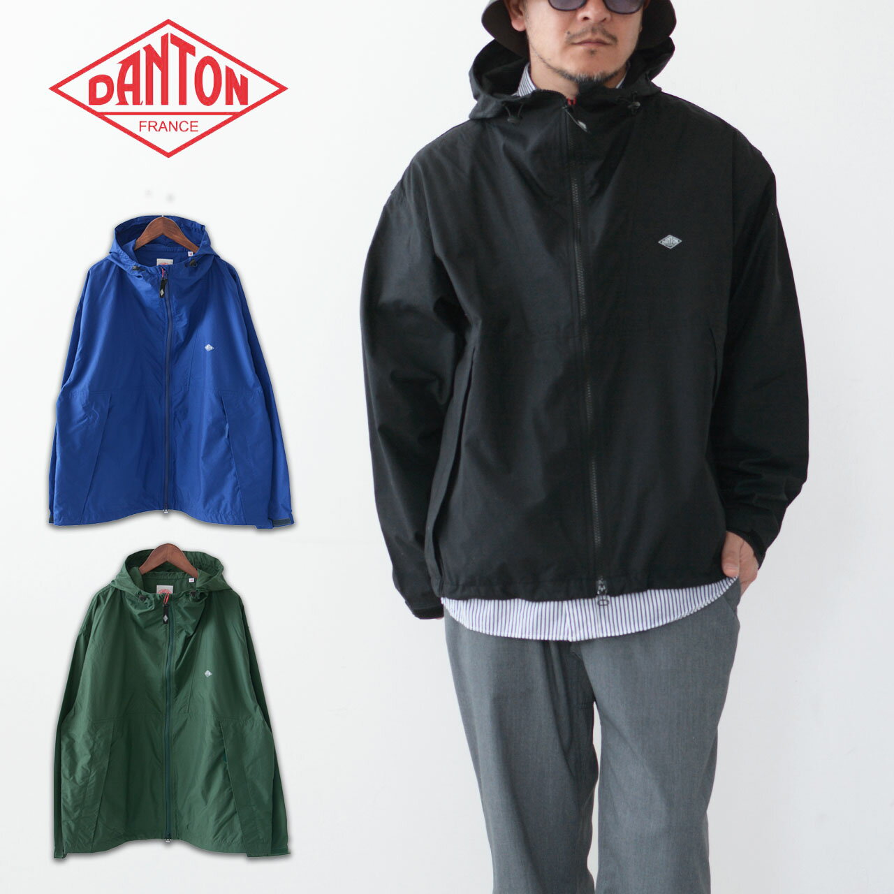 ダントン アウター メンズ DANTON [ダントン] MEN'S STUNNER NYLON HOODED SHORT JACKET [DT-A0351SNY] スタナー ナイロン フーデッド ショート ジャケット・アウター・メンズ・男性用・MEN'S [2024SS]