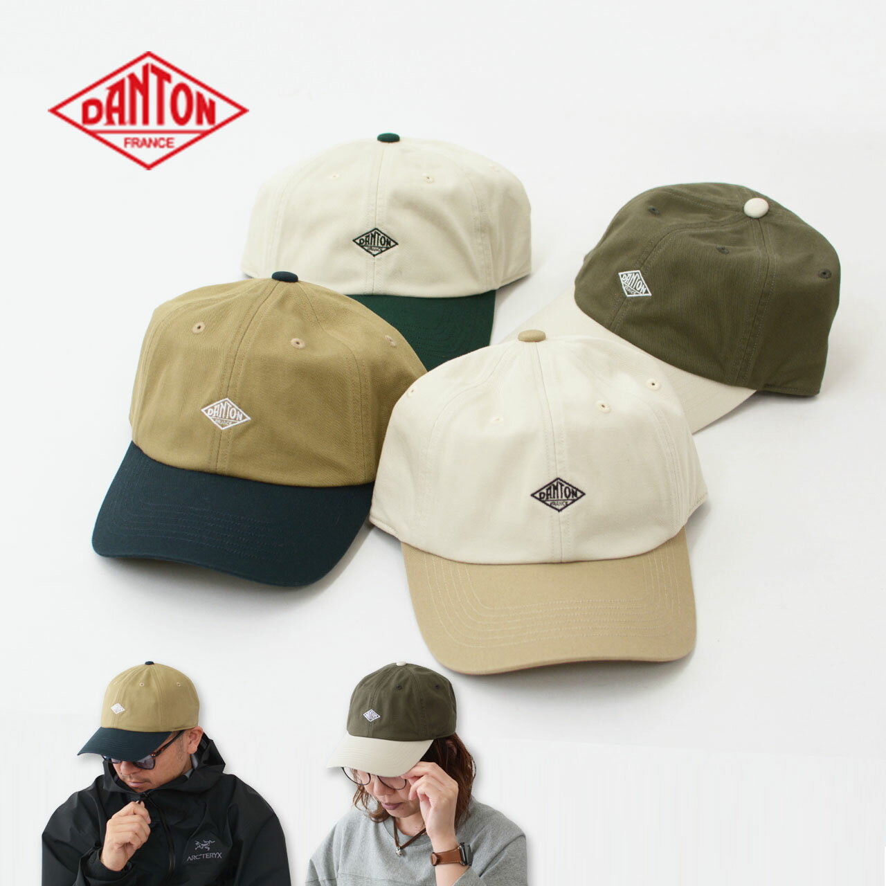 DANTON [_g] CHINO CLOTH 6PANEL 2TONE CAP [DT-H0228TKC] `mNX6plLbvE6plLbvEMEN'S / LADY'S [2024SS]