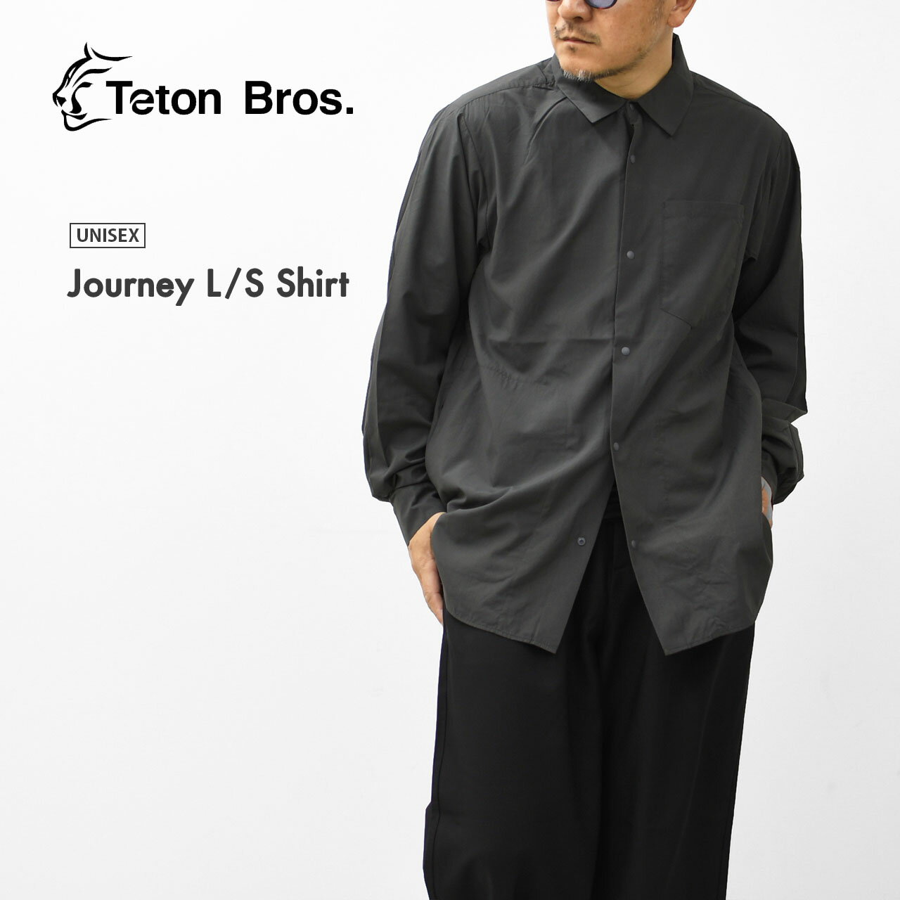 TETON BROS. [ティートンブロス] Journey L/S Shirt (Unisex) [TB251-140] ジャーニー ロングスリーブシャツ・長袖シャツ・タウン・軽量・耐久性・速乾性・MEN'S / LADY'S [2025SS]