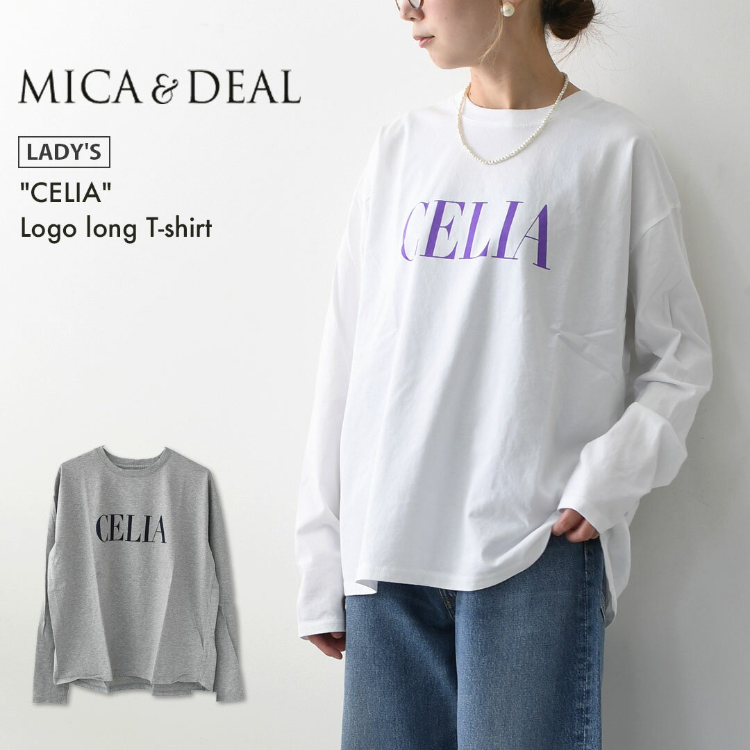 【SALE 30%OFF】MICA&DEAL [マイカアンドディール] "CELIA"ロゴロングT-shirt [012540930] セリアロゴロングTシャツ・ゆったりシルエット・カットソー・長袖・長T・キレイめ・LADY'S [2025AW]