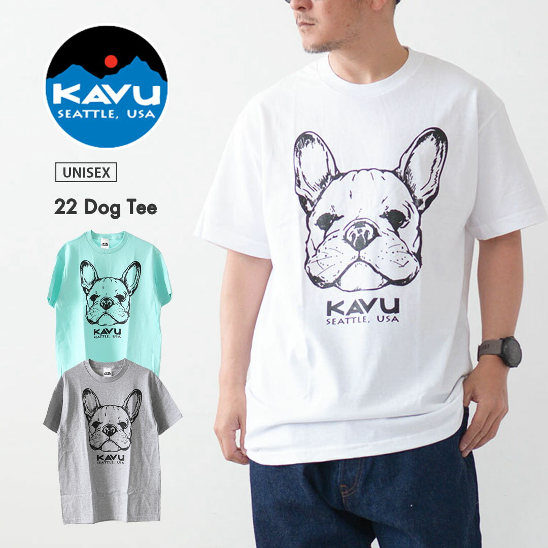 乐天商城 - 【PRE SALE】KAVU [カブー] 22 Dog Tee [19822484] 22ドッグ Tシャツ・Tシャツ・半袖・キャンプ・登山・アウトドア・ショートスリーブ・MEN'S [2026SS]