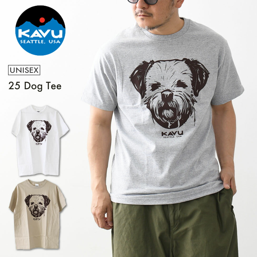 乐天商城 - 【PRE SALE】KAVU [カブー] 25 Dog Tee [19822485] 25ドッグ Tシャツ・Tシャツ・半袖・キャンプ・登山・アウトドア・ショートスリーブ・アニマル柄・MEN'S / LADY'S [2026SS]