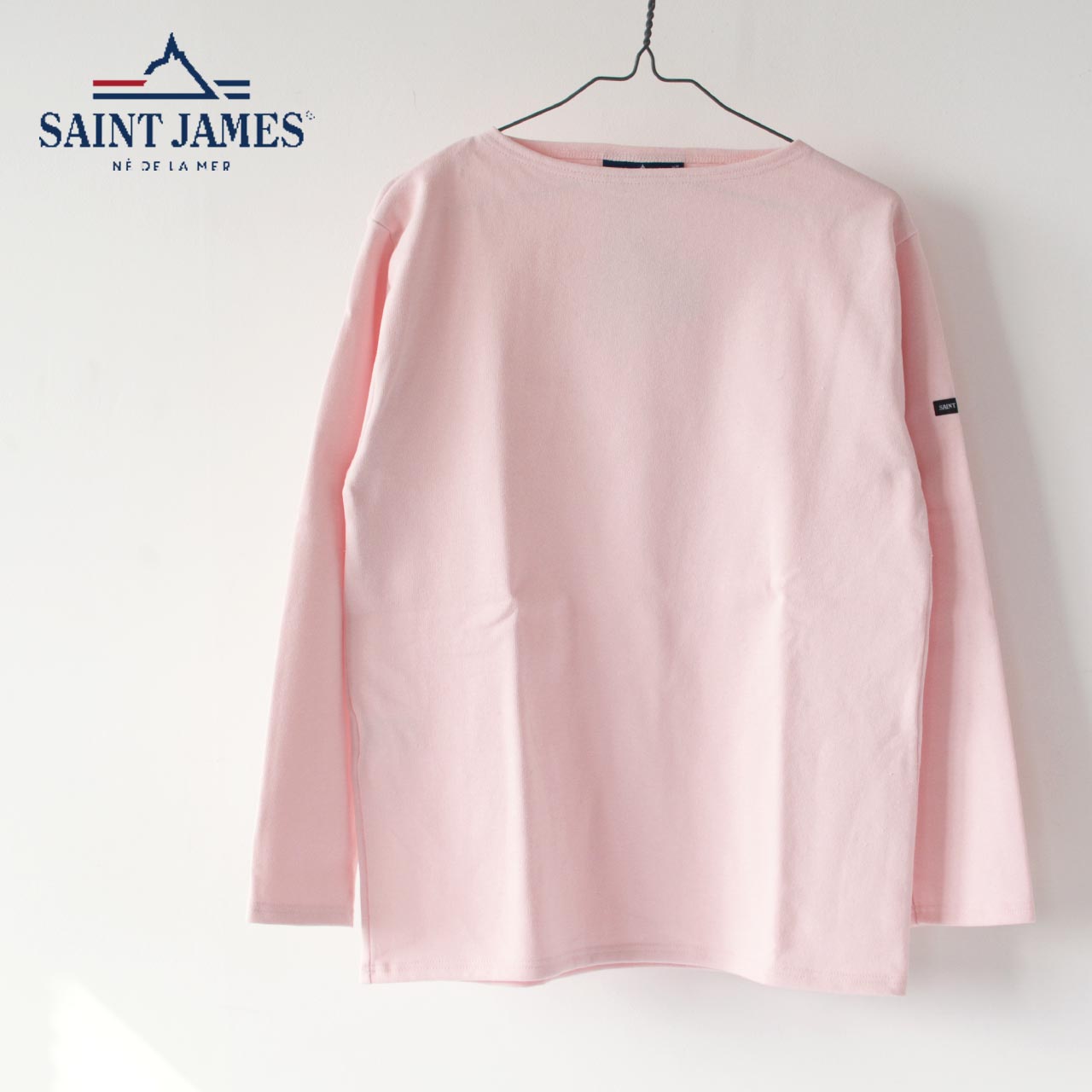 乐天商城 - SAINT JAMES [セントジェームス 正規販売店] OUESSANT SOLID - DRAGEE [sol-dge] ウエッソン ソリッド(無地)・レモンイエロー・カットソー・長袖・コットン・ボートネック・MEN'S / LADY'S [2026SS]
