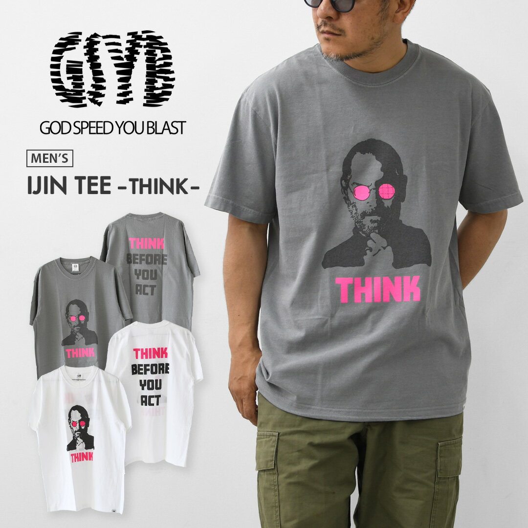 乐天商城 - GSYB [ジーエスワイビー] IJIN TEE-THINK- [GS2601-C02] スィンクティー・ ショートスリーブ・半袖Tシャツ・デザインティー・ロゴティー・メッセージティー・タウンユース・MEN'S [2026SS]