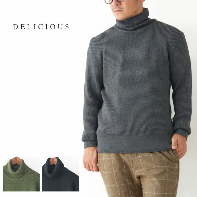 DELICIOUS  Cotton Turtleneck Sweater  コットンタートルネックセーター・コットンニット・五泉ニットMEN'S