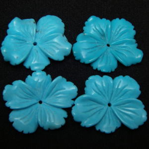 樂天商城 - 【粒売り】ターコイズ・お花アクセント20mm×25mm・1個【天然石ビーズ】