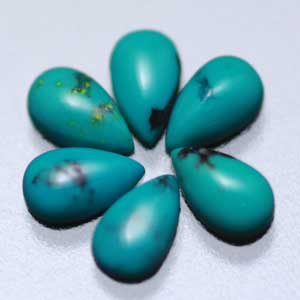 Genuine, Semi-Precious Stones - ターコイズ ドロップカボション5mm　デコパーツ ジェルネイルパーツ 天然石
