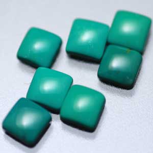 Genuine, Semi-Precious Stones - ターコイズ スクエアカボション4mm デコパーツ ジェルネイルパーツ 天然石