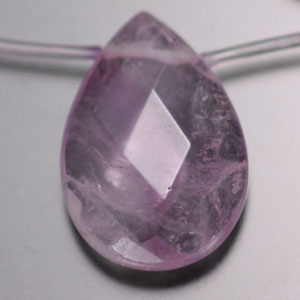 Genuine, Semi-Precious Stones - 【粒売り】アメジスト・ドロップ7mm・1個【天然石ビーズ】