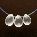 ローズクオーツ(紅水晶)・フラットドロップ7mm・1個【天然石ビーズ】