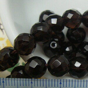 Genuine, Semi-Precious Stones - 【粒売りスモーキークオーツ（茶水晶）・丸カット8mm・1個【天然石ビーズ】