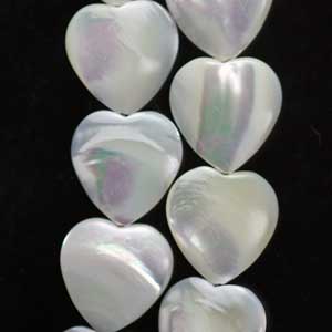 【粒売り】マザーオブパール・ハート18mm・1個【アクセサリー製作に】
