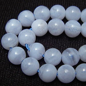 樂天商城 - 【粒売り】ブルーレースアゲート(空色縞瑪瑙)・丸4mm・1個【天然石ビーズ】