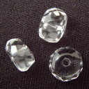 【粒売り】クリスタル(水晶)・ボタンカット(ロンデルカット)8mm・1個【天然石ビーズ】【念珠ブレスに】