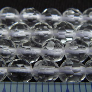 【粒売り】クリスタル（水晶）・丸カット4mm　・1個【天然石ビーズ】