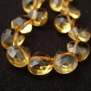 【粒売り】シトリン（黄水晶）・マロンカット6mm・1個【天然石ビーズ】【アクセサリー製作に】