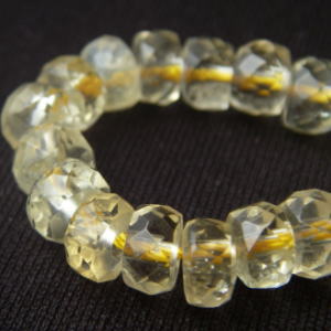 樂天商城 - 【粒売り】シトリン（黄水晶）・ロンデルカット・1個【天然石ビーズ】【アクセサリー製作に】