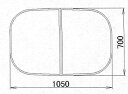 【RMBX008】LIXIL TOSTEM 風呂フタ 組みフタ 2枚組 700mm×1050mm