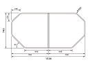 パナソニック Panasonic 風呂ふた (ふろふた フロフタ) 風呂フタ 断熱組みフタ 本体厚み 21.5mm GTD74KN9M 幅×奥行き 1536×740mm