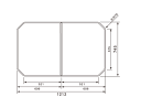 パナソニック Panasonic 風呂ふた (フロフタ) GVR1313 風呂フタ 組みフタ 幅×奥行き 1212×745mm 本体厚み 4.3mm ホワイト