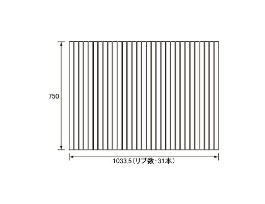 パナソニック Panasonic(松下電工 ナショナル) 風呂ふた(ふろふた フロフタ) 巻きふた GA1112AC (GA112Aの代替品) 750×1033.5mm (リブ数:31本)