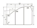 パナソニック Panasonic(松下電工 ナショナル) 風呂ふた(ふろふた フロフタ) 組みふた GKU76KF8U2L 1100×1500mm