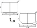 パナソニック Panasonic(松下電工 ナショナル) 風呂ふた(ふろふた フロフタ) 組みふた RLA71KF11 727×1110mm