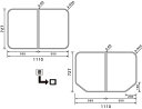 パナソニック Panasonic(松下電工 ナショナル) 風呂ふた(ふろふた フロフタ) 組みふた RLA71KF91 727×1110mm