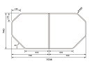 パナソニック Panasonic(松下電工 ナショナル) 風呂ふた(ふろふた フロフタ) 組みふた RLA74KF1M 740×1536mm
