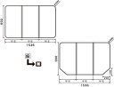 パナソニック Panasonic(松下電工 ナショナル) 風呂ふた(ふろふた フロフタ) 組みふた RLA76KF11 990×1536mm