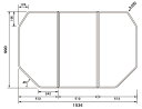 パナソニック Panasonic(松下電工 ナショナル) 風呂ふた(ふろふた フロフタ) 組みふた RLA76KF1M 990×1536mm