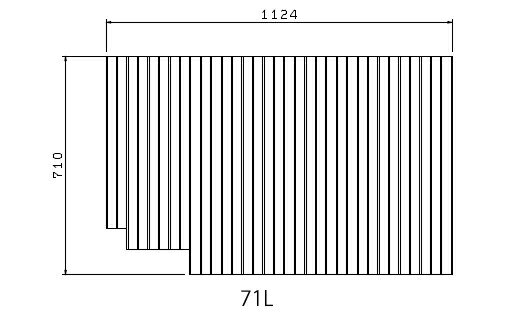 お風呂のふた トクラス (旧ヤマハ)新71L【新品番】FFMBAW1A1 巻きフタ ヤマハシステムバス用 風呂ふた 巻きふた 【寸法】W1124mm×D710mm（旧品番：GFFMBAW2AX）