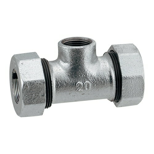 【649-848-50W】カクダイ 3管兼用ジョイントネジつきチーズ(白) KAKUDAI