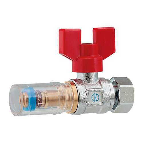 【655-614-13】カクダイ メタカポリクリア耐熱ボールバルブ(ワンタッチ) KAKUDAI