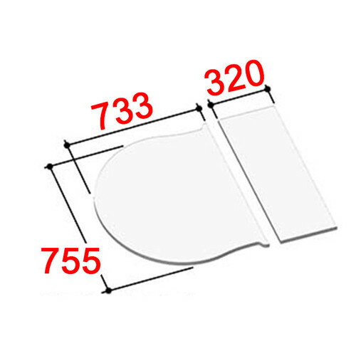 yYFK-1176B(7)R-DzLIXIL INAX Ct^ ۉgt^ 2g R^Cv s755mm 733mmE320mm