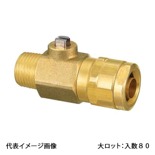 【WB3-1313-S】オンダ製作所 ダブルロックバルブ WB3型 テーパおねじ ドライバー式 R1/2×13A 大ロット 入数:80