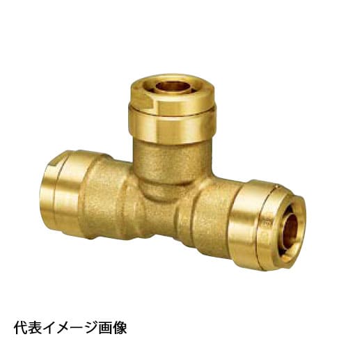 【WT1A-161010-S】オンダ製作所 ダブルロックジョイント WT1型 異径チーズソケット 黄銅 PEX用 16A×10A..